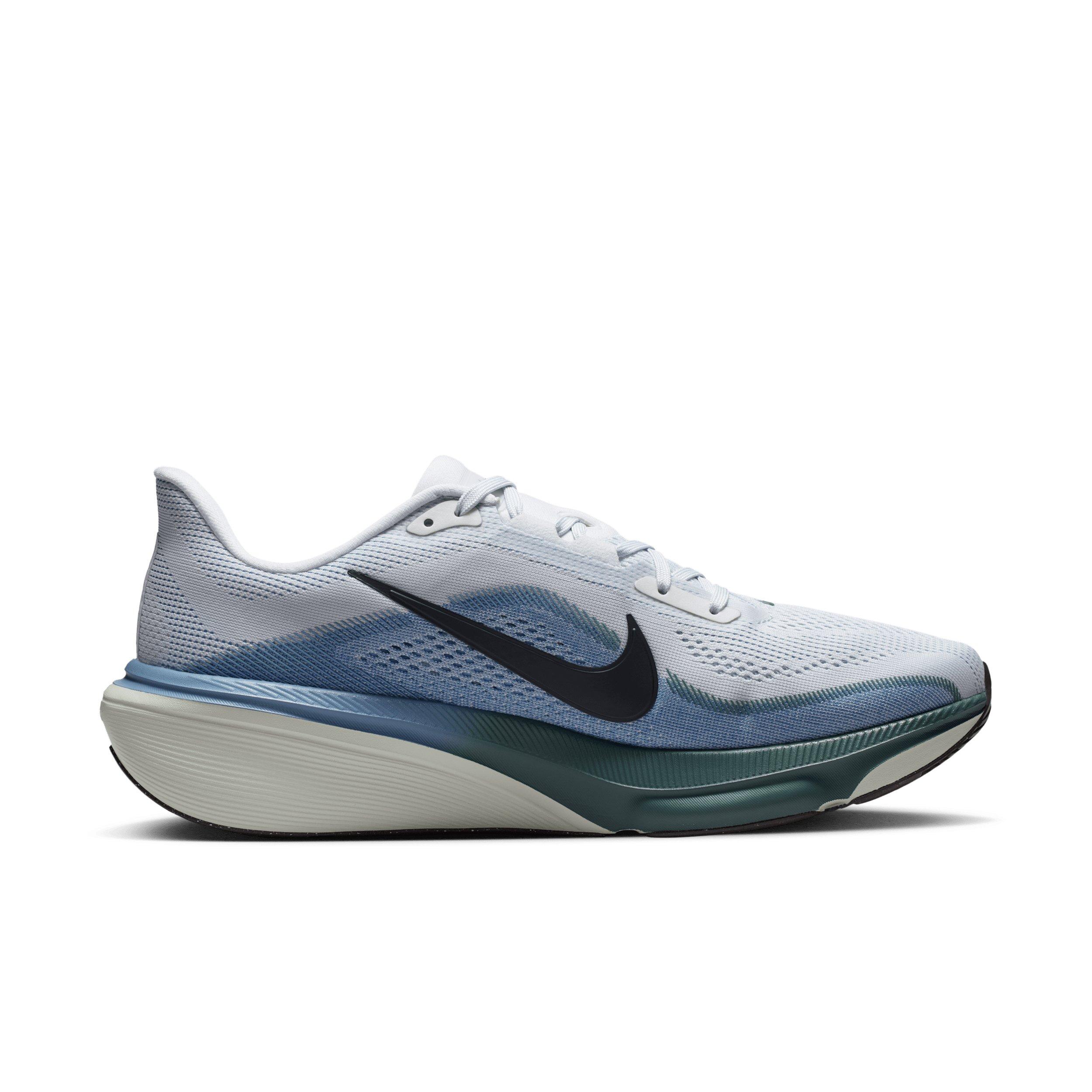 Nike Pegasus 42 "Pure Platinum/Work Blue/Mineral Slate/Dark Obsidian" Men's Running Shoe - PLATINUM/BLUE/SLATE/DK OBSIDIAN